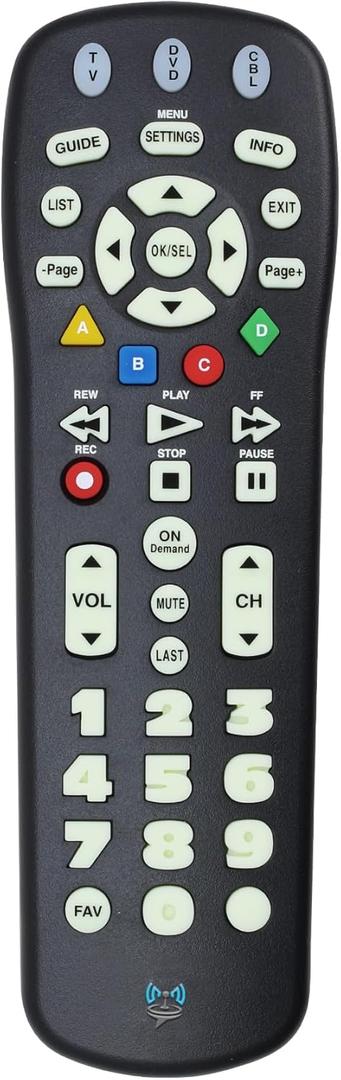 SatelliteSale TV Remote Control UR3-SR3S Big Button Remote Control Replacement for Spectrum Set-top Cable Boxes