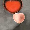 Tioncy 2 Pieces  Heart Shaped Bowls and Plates Set Ceramic Valentine Dinnerware Dish Bowls Dinner Salad Dessert Appetizer Plates for Valentine Wedding Anniversary Baking Kitchen Party Supplies(Pink)