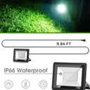 L LOHAS LED Dusk to Dawn Floodlight Outdoor, 50W Auto On/Off 6000K Daylight Plug in Flood Lights, IP66 Waterproof Work Light, 2300LM Security Lights for Yard, Garage, UL Listed, 2Pack