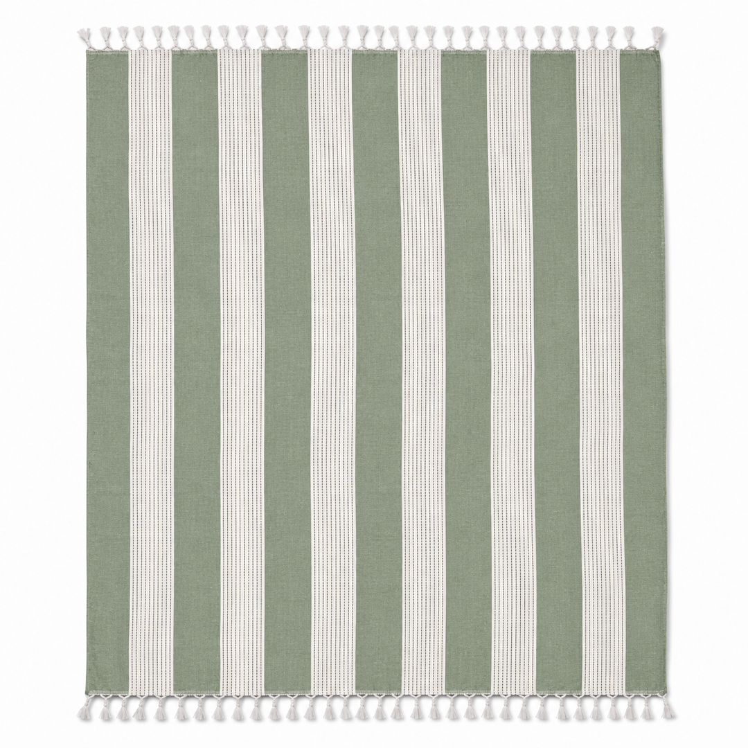 Table Cloth, Waterproof Vinyl Tablecloth with Flannel Backing, Wipeable Buffalo Plaid Table Cover for Picnic, Indoor and Outdoor (Green& White, 52"x70")