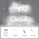 Happy Birthday Neon Sign - 3 Color Temperature Modes Happy Birthday Sign 17" - USB Happy Birthday Light Up Sign with Dimmable Switch - Happy Birthday LED Sign for Backdrop, Party, Celebration, Decoration