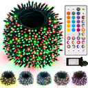 LitHome 164FT 500 LED Color Changing Christmas String Lights Outdoor, 35 Colors RGB Christmas Lights with Remote, Dimmable Led String Light Plug in, Xmas Tree Light Indoor for Holiday Party Decor