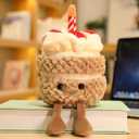 Birthday Cake Plush Toy,8'' Cute Birthday Cake Stuffed Animal for Girls, Cute Birthday Plushies Pillow Food Stuffed Animals for Kids