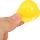 2 x 10 Pack Dollhouse Toy Construction Hard Hats, Bulk Plastic Worker Kids Party Hat, Birthday for Construction Birthday Party, Childrens Engineer,Building Dress Up Cap, Theme Favors (Yellow)