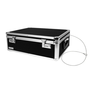 Vaultz Storage Lock Box - 6.5 x 23 x 13.5 Inch - Secure Dorm Storage Trunk with Combination Lock - Ideal Briefcase, Medicine Box, and Personal Item Lock Box - Store Cash, Laptop - Black/Silver