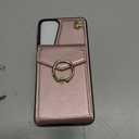 Asuwish Phone Case for Samsung Galaxy S21 5G 6.2 inch Wallet Cover with Tempered Glass Screen Protector and RFID Blocking Ring Stand Credit Card Holder Cell Accessories S 21 21S G5 Women Men Rose Gold