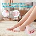 Silicone Toe Separators Sleeves for Bunions Women & Men, Hallux Valgus Relief - Toe Straightener & Spacer (2 Pairs, Transparent)