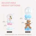 YALLOVE Balloon Stands for Table Set of 4, Adjustable Height 15.75 Inch, 23.62 Inch Balloon Centerpiece Stand, Acrylic Balloon Stick Holder with Base for Party Decorations (Balloons Not Included)