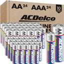 ACDelco AA and AAA 48-Count Combo Pack Super Alkaline Batteries, 24-Count Each, 10-Year Shelf Life, Recloseable Packaging