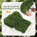 Zeyune 2 Pcs Fake Moss Table Runner for Crafts 12'' x 71'' Artificial Moss Sheet Roll Waterproof Carpet Blanket for Wall Roof Garden Wedding Birthday Party Table Decoration (Green)