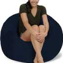 Chill Sack Bean Bag Chair Cover, 3-feet, Microsuede - Navy