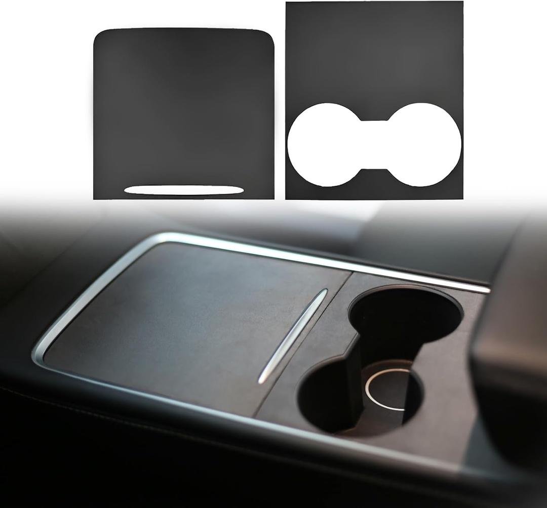 for Tesla Center Console Wrap Kit Suede for Tesla 2021-2023 Model 3 and 2021-2024 Model Y Center Console Cover Anti-Fur Console Trim Interior Car Wrap Decoration
