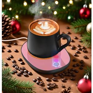 Coffee Warmer for Desk Auto Shutoff, Coffee Mug Warmer for Desk with 3 Temperature & 8 Hours Auto Shut Off (Oval)