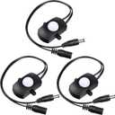 Hortsun 3 Pieces DC 5V-24V 5A PIR Motion Activated Sensor Light Switch Occupancy Motion Sensor with DC Coupler Cable for Party LED Strip Light