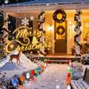 IDEAALS 10 Pack Jumbo Multicolor Plug in C9 Christmas Lights OutdoorLED Pathway Lights Waterproof, Strawberry Light Christmas Decorations Outdoor for Walkway Party Patio Garden Lawn Yard Decor