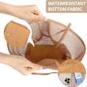 VOROLO Mesh Tote Beach Bag,Women Fairycore Hobo Bag,Shoulder Bag,Soft Summer Casual Crochet Bags (Khaki)