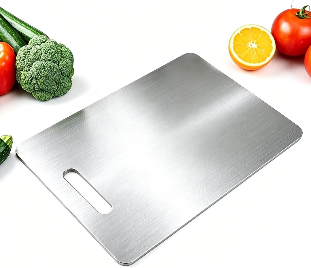 Titanium Cutting Board for Kitchen 304 Stainless Steel Cutting Board Set for Fruit, Meat & Vegetable (12 * 8 Inch)