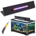 Sieral Aquarium Lids Canopy with LED Light, 5 Pcs, Black, 48 x 13 Inch