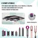 Hair Tools Travel Carrying Bag, Cute Quilted Floral Hair Tools Travel Bag for Shark Flexstyle Carrying Case Portable Shark Air Wrap Dryer Case Flat Curling Iron Organizer for Women (Green Floral)