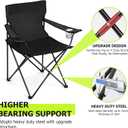 Joyfair Portable Camping Chair, Outdoor Lawn Folding Chairs for Adults, Heavy Duty Large Foldable Chairs for Beach, Fishing, Tailgating and More Outdoor Sport, Carry Bag & Cup Holder