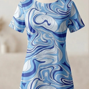 Dynamic Swirls Crewneck Dress Size M