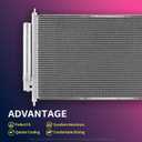 Condenser Compatible with 2011-2021 Jeep Grand Cherokee, 2011-2021 Dodge Durango