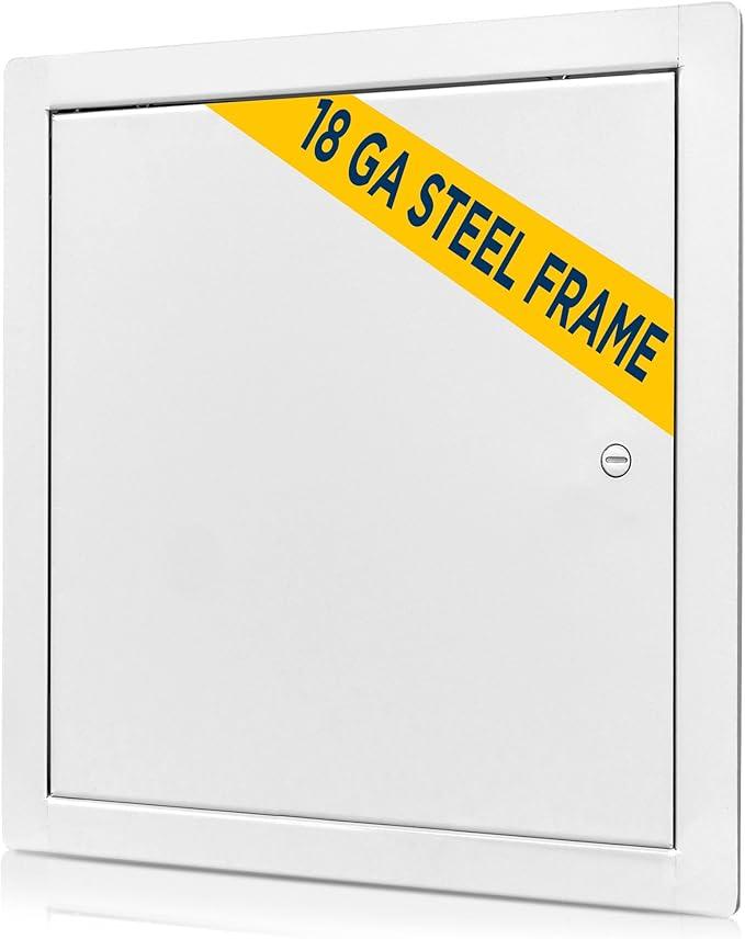 BOZZON Access Panel for Drywall, 10 x 10 Inch ABS Plastic Wall Hole Cover Access Doors, Easy Install Plumbing Wall Panel for Drywall, Ceiling, Wiring and Cables