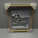 FrameWorks 11x14 Deluxe Brass Gold Aluminum Contemporary Style Floating Picture Frame with Tempered Glass