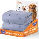 Washable Pee Pads for Dogs, 2Pack Puppy Pads Washable,Absorbent Reusable Whelping Pads, Non-Slip Dog Mats with Bone Print for Floor Protector, Couch Cover, Crate, Potty Training 36x36