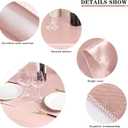 MCEAST 2 Packs Satin Tablecloth 102 x 58 Inches Rectangular Table Overlay Cover Bright Silk Tablecloth Smooth Fabric Table Decor for Wedding Banquet Decoration (Rose Gold)