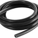 XINLIYA Silicone Vacuum Tubing Hose Line, 10 Ft 1/4" (6mm) Inner Diameter Hose, High Tempterature 130PSI Max Pressure for Multiple Use, Auto Replacement Vacuum Hose Line for Vehicle Radiator (Black)