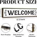 Welcome Wood Sign, Farmhouse Front Door Porch Decor, Welcome Decoration for Home Cafe Shop Indoor Outdoor, New House Decors, Farmhouse Wooden Block Signs 17.8x4x1.2 inches 18