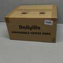 DAILYLIFE 16oz Disposable Coffee Cups with Lids & Sleeves-100 Pack, To Go Coffee Cups, Bulk Thickened Paper Cups for Hot Drinks, Leak Proof & DIY Customizable for Home, Office, Parties and Stores