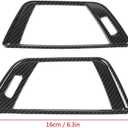 Acouto Side Air Conditioning Vent Trim Covers Fit for 3 Series F30 2013-2018 Car Interior Air Outlet Vent Frame Cover Left and Right Trim Decorative Sticker ABS Carbon Fiber