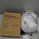 Cat Water Fountain Stainless Steel 108oz/3.2L, APAUK Automatic Pet Fountain Dog Water Dispenser with Water Level Window, Quiet Cat Fountain for Drinking, Inside with Replacement(2 Filters&2 Sponges) (Silver)