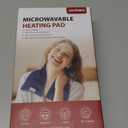 Neck Heating Pad Microwavable for Pain Relief, Moist Hot Compress Microwave Neck Warmer Wrap FSA Eligible HSA for Sore Muscles Relief, Lavender Aroma, 25 x 5.7 Inches, Blue