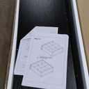 OSCHF Cube Storage Bookcase with Base - Wooden 3 Tiers Floor Standing Open Shelf Cabinet for Home and Office, 9-Cube Lattice Bookshelf, Black