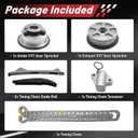 Timing Chain Kit with VVT Camshaft Sprocket for Hyundai Elantra 2017-2020, Kona 2018-2021, Veloster 2019-2021,for Kia Forte 2017-2022 2.0L 243502E700 243702E020 Intake & Exhaust Sprocket