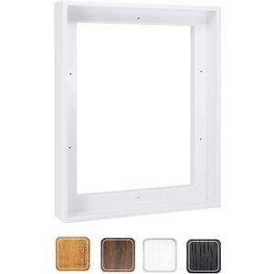 Canvas Floating Frame, Picture Wall Art Painting Frame for Finished Canvas Painting 1-1/4 Deep Picture Art Wall Decor. (White, 12x24)