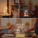 to My Bestie Gifts, Best Friend Gift for Women 3D Illusion Lamp, I Love You Friends Night Light for BFF Christmas White Elephant Gifts, Soft Warm Color Wooden Table Lamp