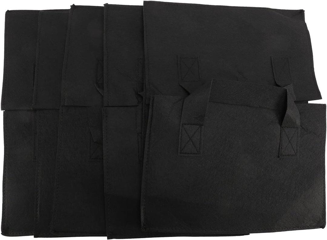 5 Pack Fabric Raised Garden Bed,Square Garden Flower Grow Bag Vegetable Planting Bag Planter Pot with Handles for Plants,Flowers,Vegetables