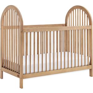 Soho Baby Everlee Convertible Island Crib, Honey Wood, 53.9"L x 29.7"W x 47.7"H