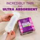 Poise Daily Liners, Incontinence Panty Liners for Bladder Leaks, 2 Drop Very Light Absorbency, Long Length, 264 Count of Pantiliners (6 Packs of 44)