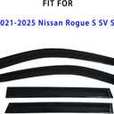 Outside Mount Rain Guards Window Visors for 2021-2025 Nissan Rogue S SV SL,Window Wind Deflectors Vent Visors | Easy Stick-On Installation | Weather Protection for Side Windows,Truck Accessories-4pcs