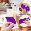 3 x 5 Inch 250Pcs Rectangle Color Coding Stickers,Strong Adhesion Easy to Write Label for Moving,Box Organization,Inventory,Business,Purple