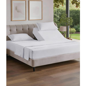 Flex Top Split Head King 4 Piece Sheet Set - Ultra-Soft, Breathable - White