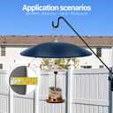 19.25-Inch Extra Large Squirrel Baffle,Hummingbird Feeder Shade Dome Cover, Bird Feeder Rain Guard, Hanging Squirrel Proof for Shepherd's Hook Outdoors (Blue) 2 Pack