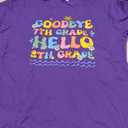 Goodbye 7th Grade Hello 8th Grade Groovy Last Day Of School T-Shirt Size S