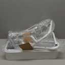 Simple Houseware 3-Tier Heavy Duty Metal Utility Rolling Cart, White