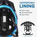 FUNWICT Adult Bike Helmet with Visor and Goggles for Men Women Mountain Road Bicycle Helmet Rechargeable Rear Light Cycling Helmet (XL: 59-63 cm (23.2-24.8 inches), Blue Grey)